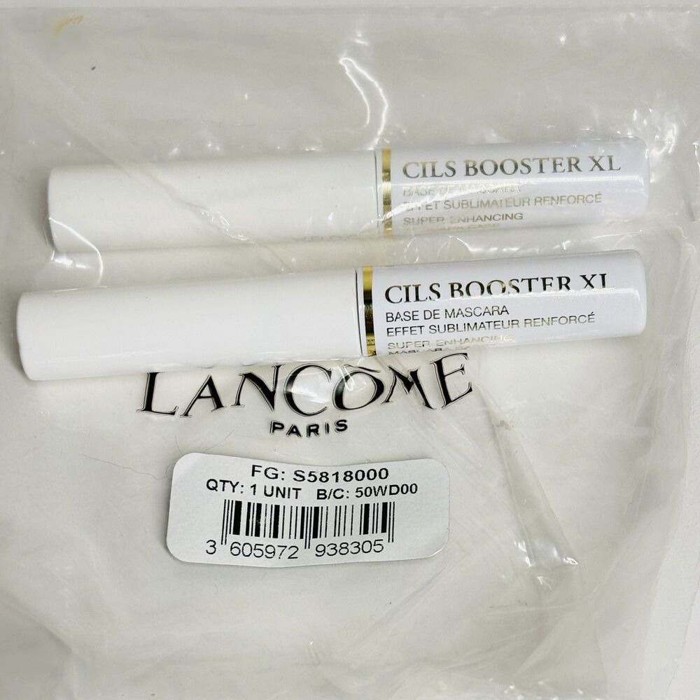 2 x Lancome CILS Booster XL Vitamin Infused Mascara Lash Primer Base .07 oz Mini